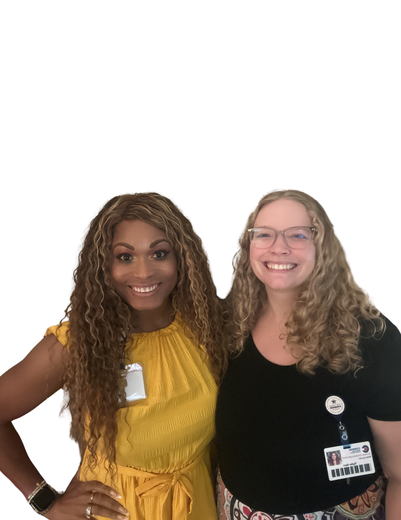 Ashley Wright and Taylor Bart, Conroe ISD mental health specialists